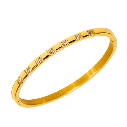 Lena - Zircon Bangle (Gold)