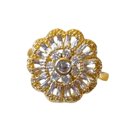 SARA Bloom Ring: 18K Gold Waterproof Stress Relief Spinner