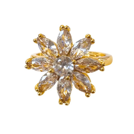 SADE Bloom Ring: 18K Gold Waterproof Stress Relief Spinner