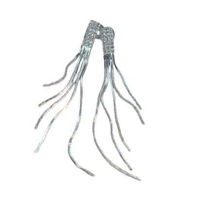 EARRINGS with tassels on a white background