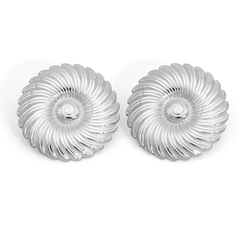 18K PVD Gold Plated Plissé Stud Earrings: Aubree