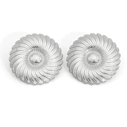 18K PVD Gold Plated Plissé Stud Earrings: Aubree