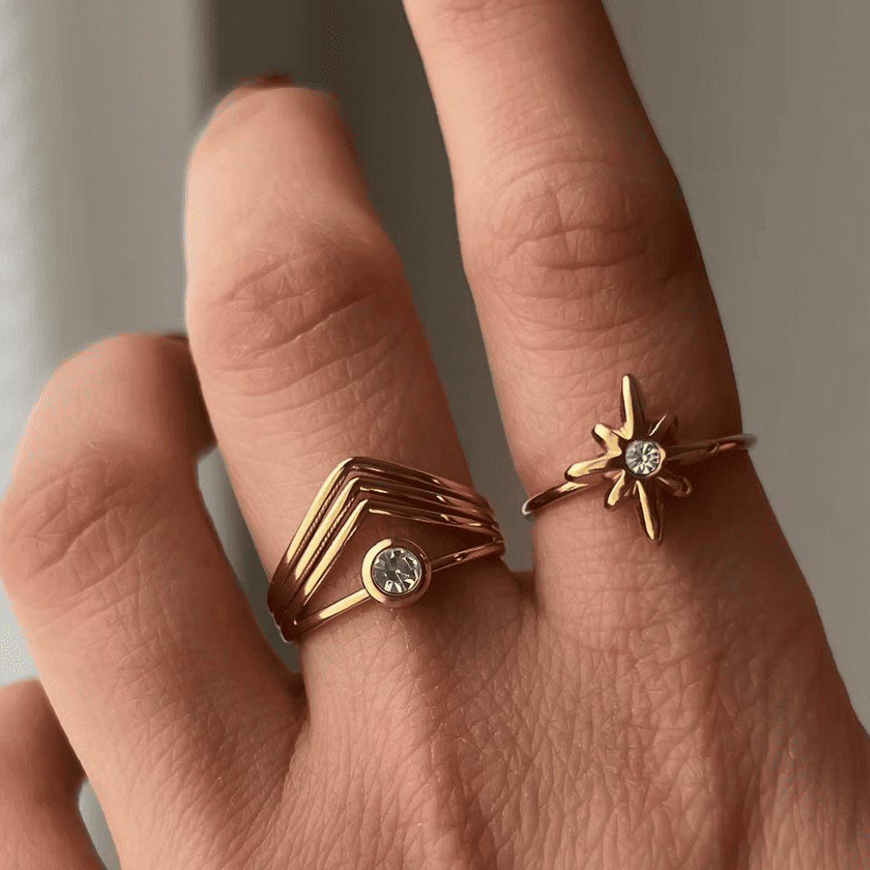 YASMIN || 18K Gold Plated Adjustable Ring