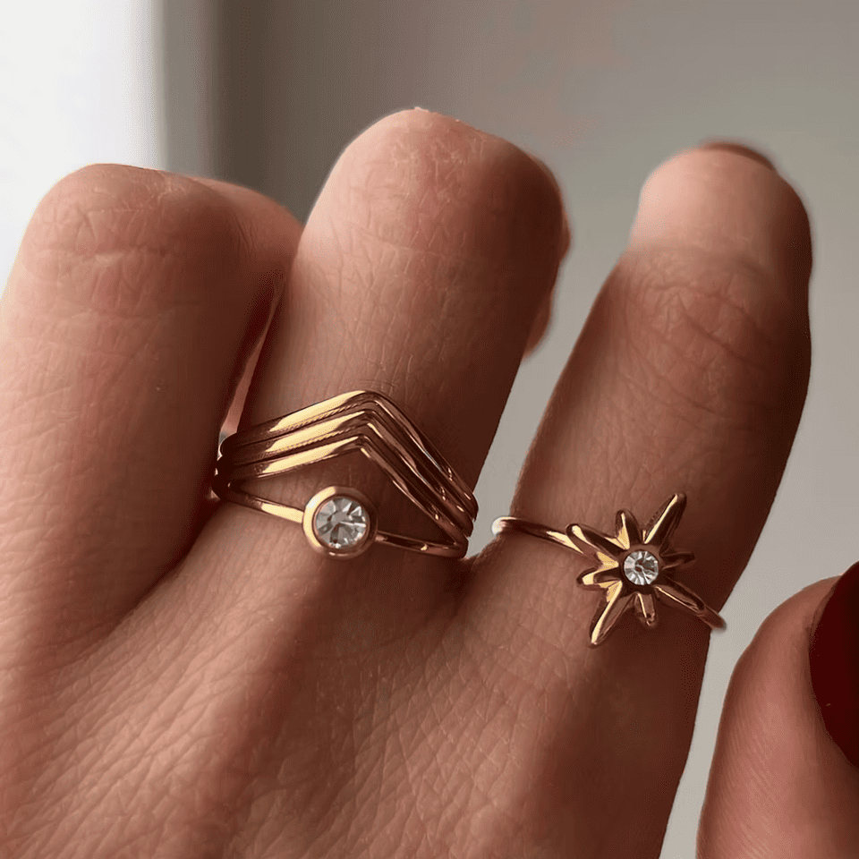 YASMIN || 18K Gold Plated Adjustable Ring