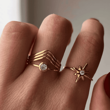 YASMIN || 18K Gold Plated Adjustable Ring