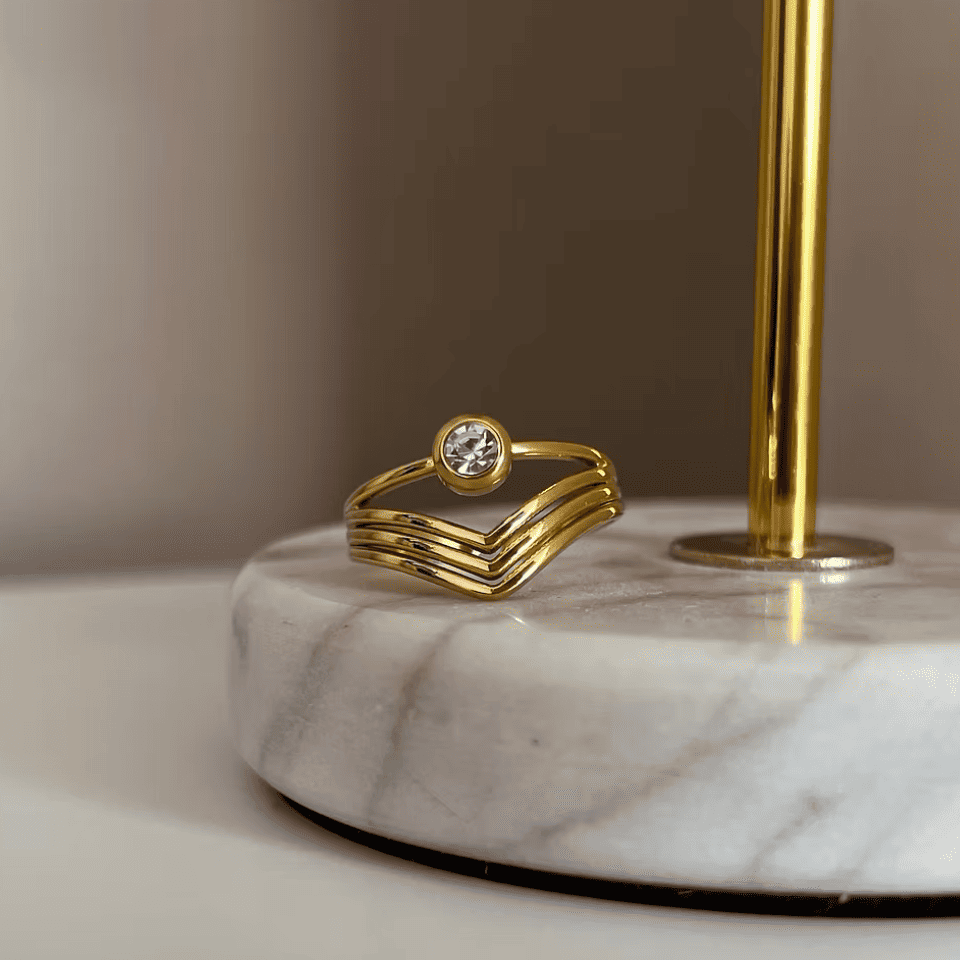 YASMIN || 18K Gold Plated Adjustable Ring