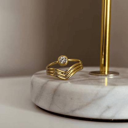 YASMIN || 18K Gold Plated Adjustable Ring